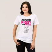 Stille Biggetje Ik Slaap Funny Slaap Shirt (Voorkant volledig)