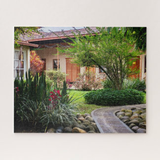 Stille binnenplaats tuin in Cobán, Guatemala – Vre Legpuzzel