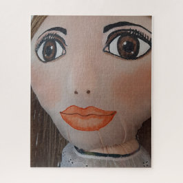 Stille blik — Handgemaakte festivalfiguur in Flore Legpuzzel
