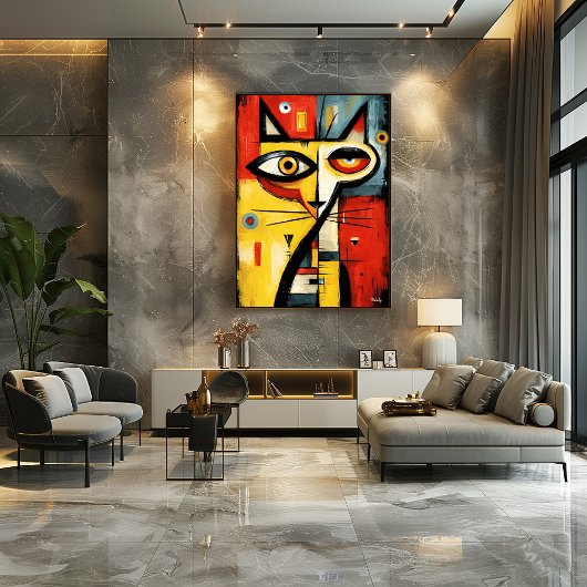 Stille blik — Hedendaags Abstract Expressionisme Poster