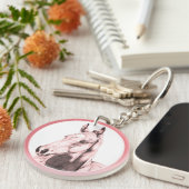 Stille blik (zalm) sleutelhanger (Voorkant Rechts)