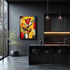 Stille Bloei — Hedendaags Abstract Expressionisme Poster