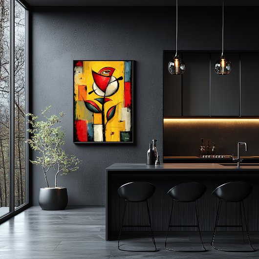 Stille Bloei — Hedendaags Abstract Expressionisme Poster