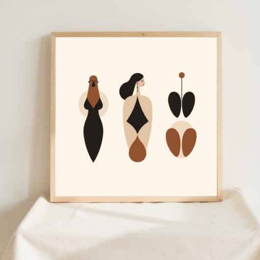 Stille Bloemfiguren Poster