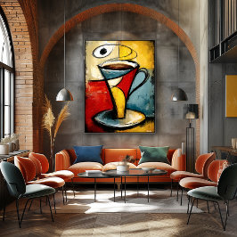Stille Brouwsel — Hedendaags Abstract Expressionis Poster
