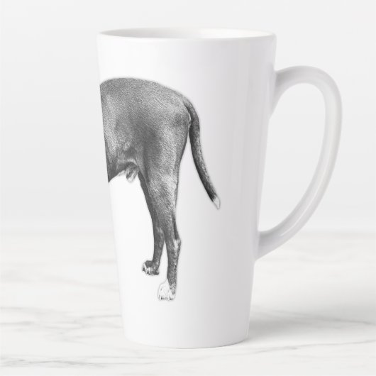 Stille check-in – zachte zijpositie latte mok (Rechts)