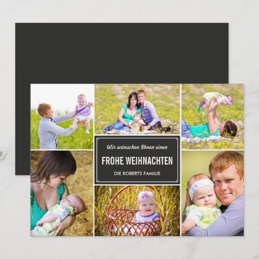Stille Collage Feiertagsfotokarten Feestdagenkaart (Voorkant / Achterkant)