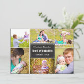 Stille Collage Feiertagsfotokarten Feestdagenkaart (Staand voorkant)