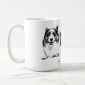 Stille Corgi Ochtendglimlach Koffiemok (Links)