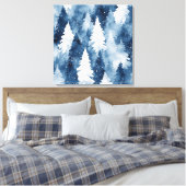 Stille Dennen Winterbos Canvas Afdruk (Insitu (Slaapkamer))