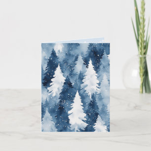 Stille Dennen Winterbos Feestdagen Kaart