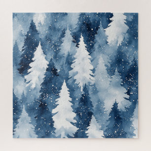 Stille Dennen Winterbos Legpuzzel