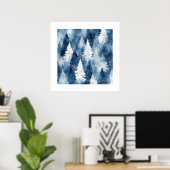Stille Dennen Winterbos Poster (Thuiskantoor)