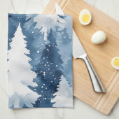 Stille Dennen Winterbos Theedoek (Quarter Fold)
