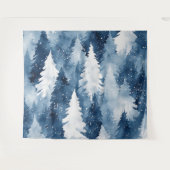Stille Dennen Winterbos Wandkleed (Voorkant (horizontaal))