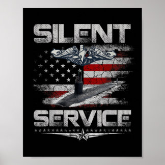 Stille Dienst U.S. Onderzeebootkrachten Patriottis Poster