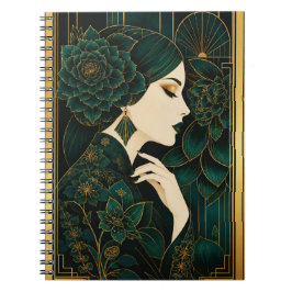 Stille Elegantie | Art Deco Geïnspireerd Notitiebo Notitieboek