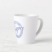 Stille elegantie, gedurfde stijl latte mok (Rechterhoek)