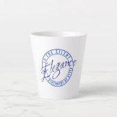 Stille elegantie, gedurfde stijl latte mok (Voorkant)