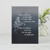 Stille fantomen van de nacht -  Halloween Feestdagenkaart (Staand voorkant)
