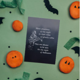Stille fantomen van de nacht - Halloween Feestdagenkaart