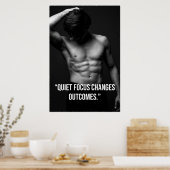 Stille Focus Verandert Uitkomsten – Quote Poster (Keuken)