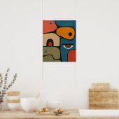 Stille Fragmenten van Gedachte abstracte kunst Poster (Keuken)
