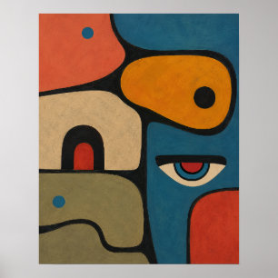 Stille Fragmenten van Gedachte abstracte kunst Poster