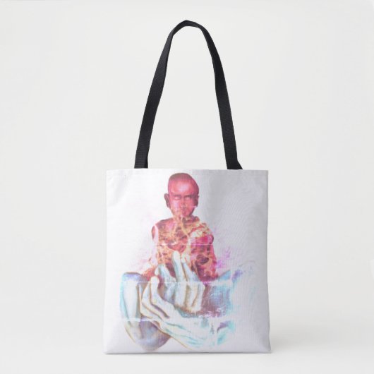 Stille geest blauwe handen tote bag (Voorkant)