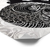 Stille Gelofte: Zwart & Wit Silhouet Liefdesverhaa Poster (Hoek)