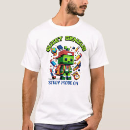 Stille Genie Studiemodus Aan voor Terug naar Schoo T-shirt
