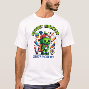 Stille Genie Studiemodus Aan voor Terug naar Schoo T-shirt