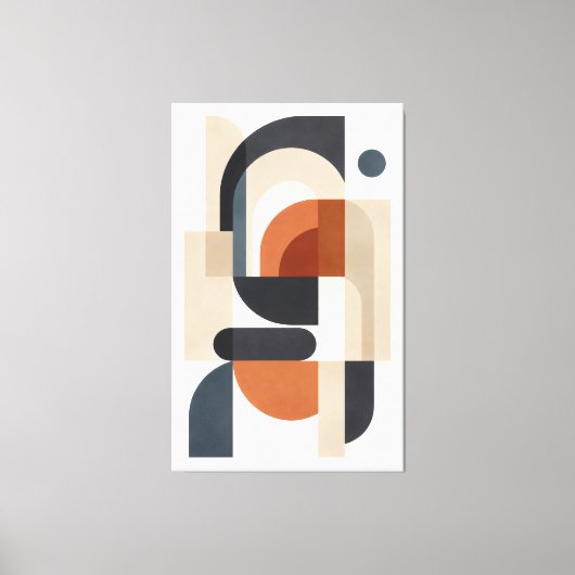 Stille Geometrie in Evenwicht Canvas Afdruk (Voorkant)