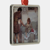 Stille groet (door Lawrence Alma-Tadema) Metalen Ornament (Rechts)