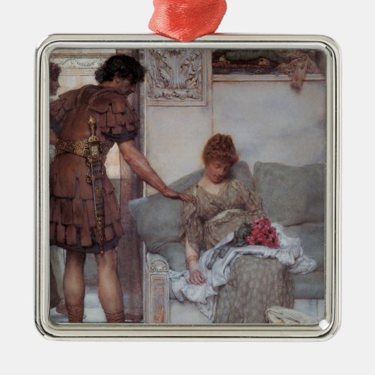 Stille groet (door Lawrence Alma-Tadema) Metalen Ornament (Voorkant)