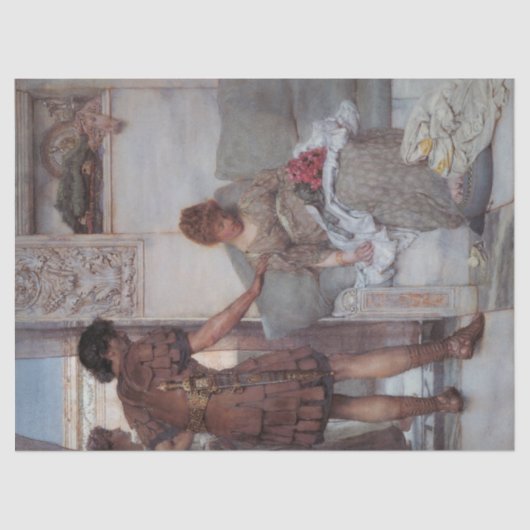 Stille groet (door Lawrence Alma-Tadema) Tissuepapier (Voorkant)