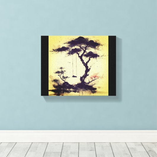 stille harmonie canvas afdruk (Insitu (Houten vloer))