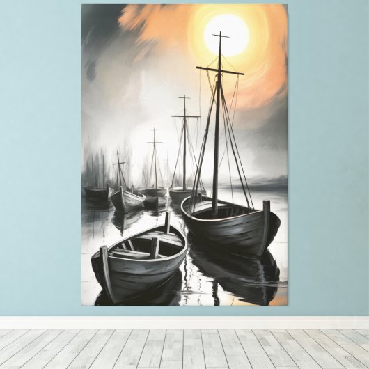 Stille Haven Eclipse Canvas Afdruk (Insitu (Houten vloer))