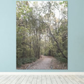 Stille Herfstbospad – Scandinavische Editie Canvas Afdruk (Insitu (Houten vloer))