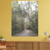 Stille Herfstbospad – Scandinavische Editie Canvas Afdruk (Insitu (Woonkamer))