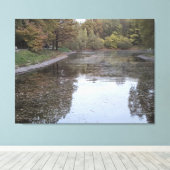 Stille Herfstmeer – Scandinavische Editie Canvas Afdruk (Insitu (Houten vloer))