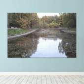 Stille Herfstmeer – Scandinavische Editie Canvas Afdruk (Insitu (Houten vloer))