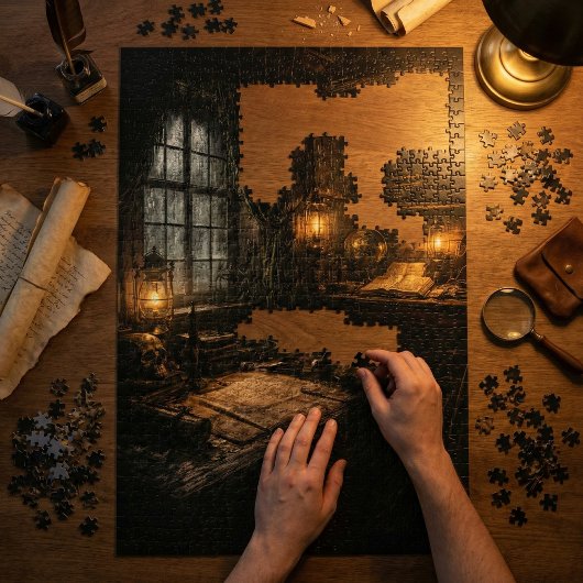 Stille hut - Interieur puzzel van een piratenschip