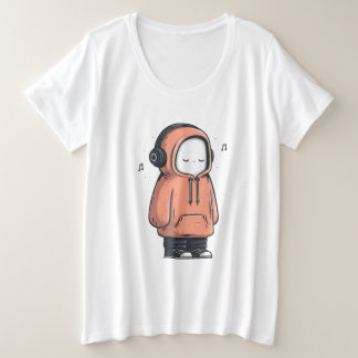 Stille Introvert – Knusze Hoodie Cartoon Kunst Grote Maat T-shirt
