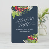 Stille (ish) nacht kerstvakantiekaart feestdagenkaart (Staand voorkant)