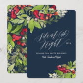 Stille (ish) nacht kerstvakantiekaart feestdagenkaart (Voorkant / Achterkant)