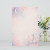Stille Katze im Mondlicht Briefpapier (Staand voorkant)