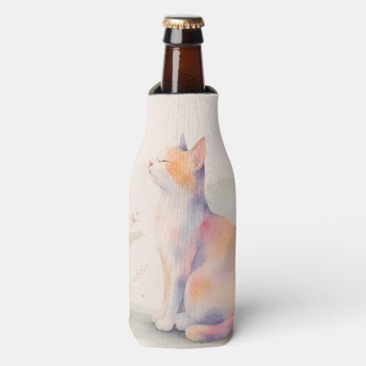Stille Katze im Mondlicht Flesjeskoeler (Fles Voorkant)