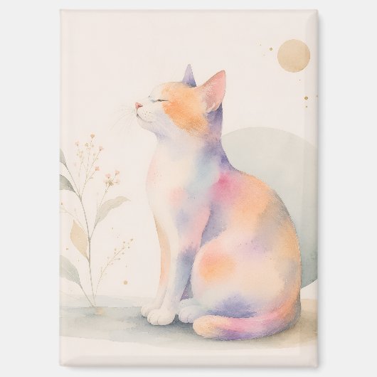 Stille Katze im Mondlicht Magneet (Voorkant)