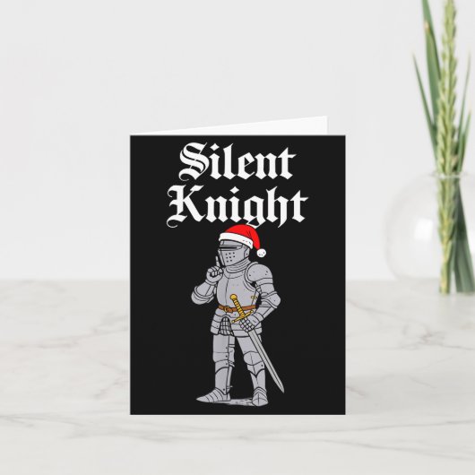 Stille Kerstman Ridder Kerst Middeleeuwse Kostuum Kaart (Voorkant)